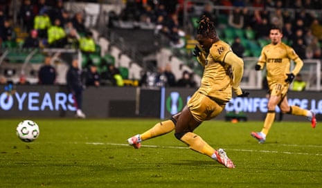 Christantus Uche puts Palace ahead in Dublin.