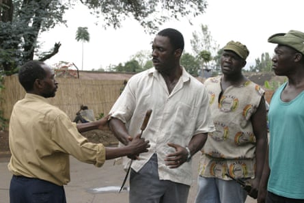 Idris Elba in Peck’s film about the genocide in Rwanda, called Sometimes in April.