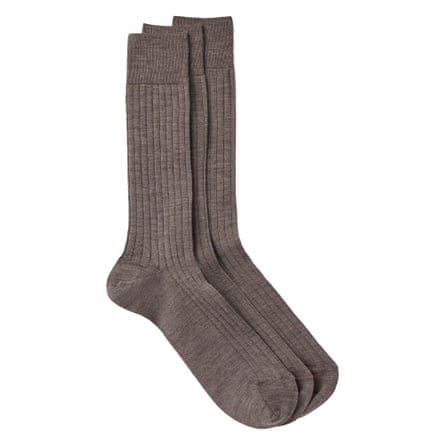 Three dark taupe socks