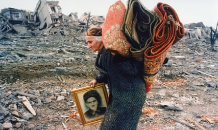 Grozny after the Russian bombardment in the late 1990s