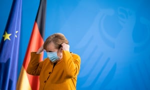 Merkel Gives Statement Following Reversal Of Easter Lockdown Decision<br>BERLIN, GERMANY - MARCH 24: German Chancellor Angela Merkel prepares to give a statement to the media to announce a reversal of the recently planned hard lockdown for Easter on March 24, 2021 in Berlin, Germany. Merkel and leaders of Germany's 16 states had recently agreed to the hardest lockdown to date for the Easter period of April 1 through April 5 in an effort to stem the spread of the B117 coronavirus variant. COVID-19 infection rates are currently rising strongly in Germany. (Photo by Henning Schacht - Pool/Getty Images)