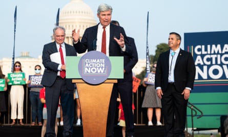 U.S. Senator Sheldon Whitehouse (D-RI) speaks at the “Climate Action Now” rally held near the Reflecting Pool at the U.S. Capitol.