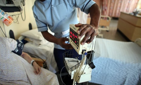 A nurse at the Queen Elizabeth Hospital oin Birmingham.
