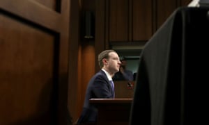 Mark Zuckerberg testifying before a US Senate committee