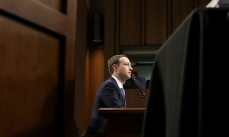 Mark Zuckerberg testifying before a US Senate committee