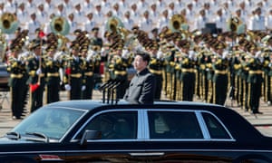 Chinese president Xi Jinping at a military parade in Tiananmen Square in Beijing in 2015.