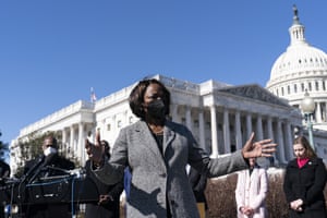 Val Demings speaks with reporters on Capitol Hill.
