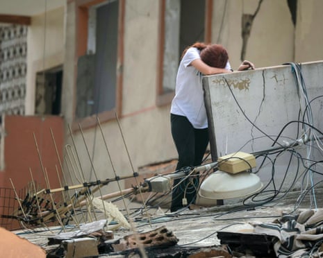 A woman returns home to scenes of destruction in Beirut, Lebanon