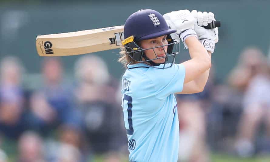 Amy Jones of England bats against New Zealand