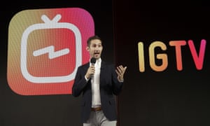 Kevin Systrom, CEO and co-founder of Instagram, announces the new IGTV app in San Francisco.