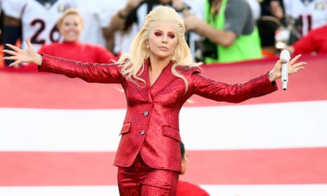 Lady Gaga at Super Bowl 50.