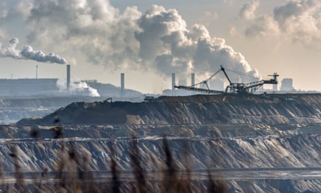 Brown coal mining in North Rhine-Westphalia, Germany.