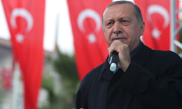 The Turkish president, Recep Tayyip Erdoğan