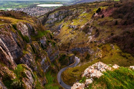 Desfiladeiro de Cheddar em Somerset.