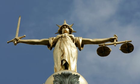 The Statue of Justice on top ofthe Old Bailey in London
