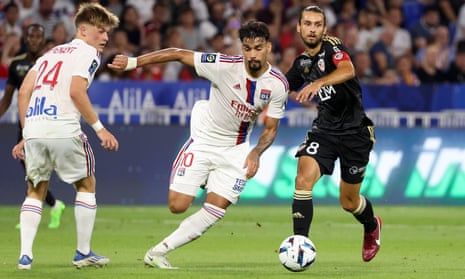 Lyon’s Lucas Paquetá, in action here against Ajaccio, is among the players wanted by West Ham.