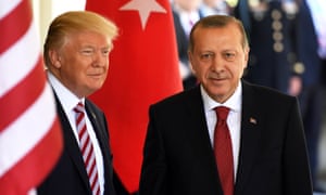 Donald Trump and Recep Tayyip Erdoğan at the White House