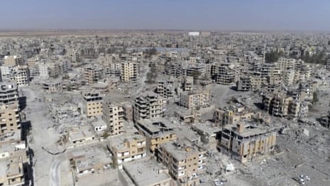 Syria: devastation in former Isis stronghold revealed - drone video
