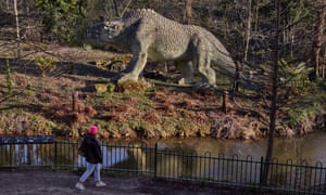 A model dinosaur in Crystal Palace park.