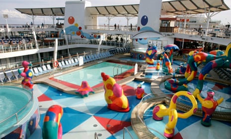 Swimming pool on Royal Caribbean cruise ship