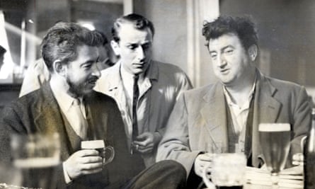 JP Donleavy, left, with Brendan Behan, right, and the director Philip Wiseman in Dublin in 1959, at the time that a play of The Ginger Man was being staged at the Gaiety theatre.