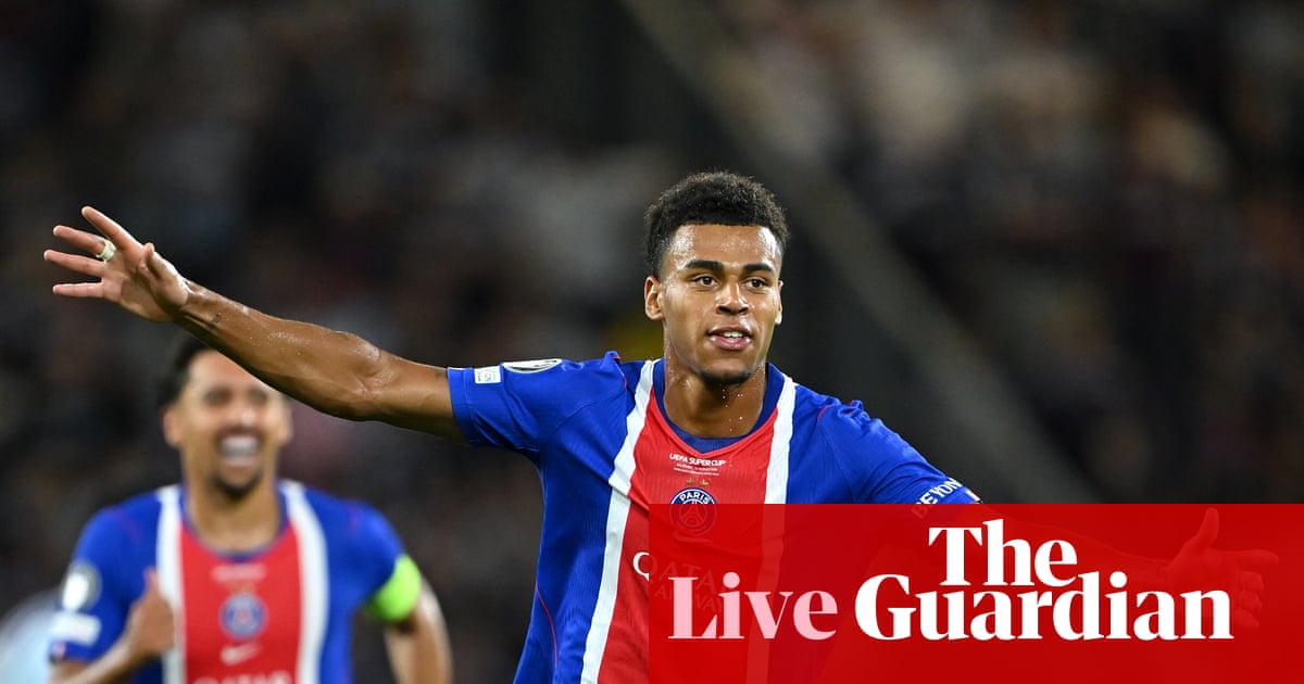 European Super Cup: Paris Saint-Germain v Aston Villa – live