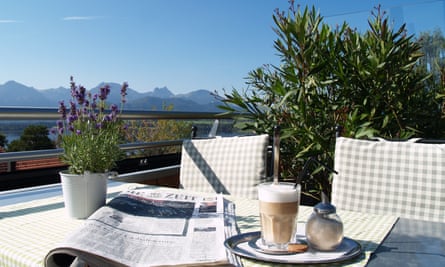 On the terrace at Biohotel Eggensberger