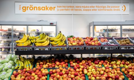The fruit and veg section at a Matmissionen supermarket