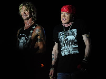 Duff McKagan and Axl Rose at the BottleRock Napa Valley music festival in September 2021.
