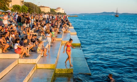 Zadar’s Riva promenade and its sea organ.