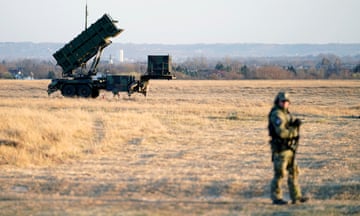 Patriot missles are seen at the Rzeszow-Jasionka airport in 2022.