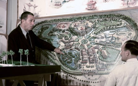 ‘Wizard of happiness’ … Walt Disney planning Disneyland in 1954.
