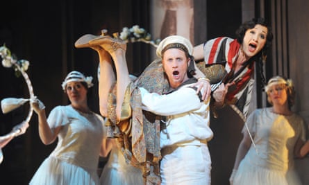 Modern and major: how Gilbert and Sullivan still skewer England’s absurdities | Opera 2 ‘Joyously seditious’: Hal Cazalet as Richard Dauntless and Amy Freston as Rose Maybud in Opera North’s 2010 staging of Ruddigore.