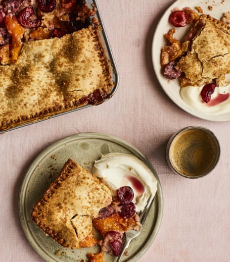 Cherry slab pie and Italian peaches and cream: Ed Smith's stone