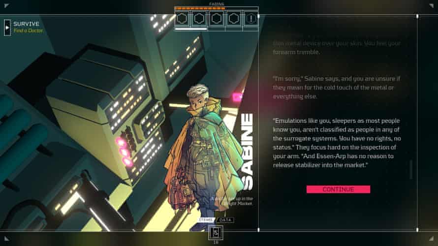 Screenshot of Citizen Sleeper, adventure game, 2022