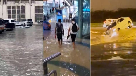 What the desert city of Dubai looks like after its biggest rainfall in 75 years – video