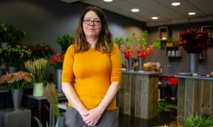 Nicola Downie at the florist’s she runs in Caerphilly