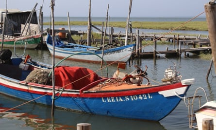 The stilted harbour at Carrasqueira