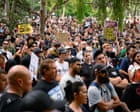 Protesters chant ‘we have the right to demonstrate’ at rally outside Sydney police station – as it happened