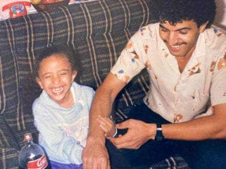 Aicha’s sister and father in her childhood home
