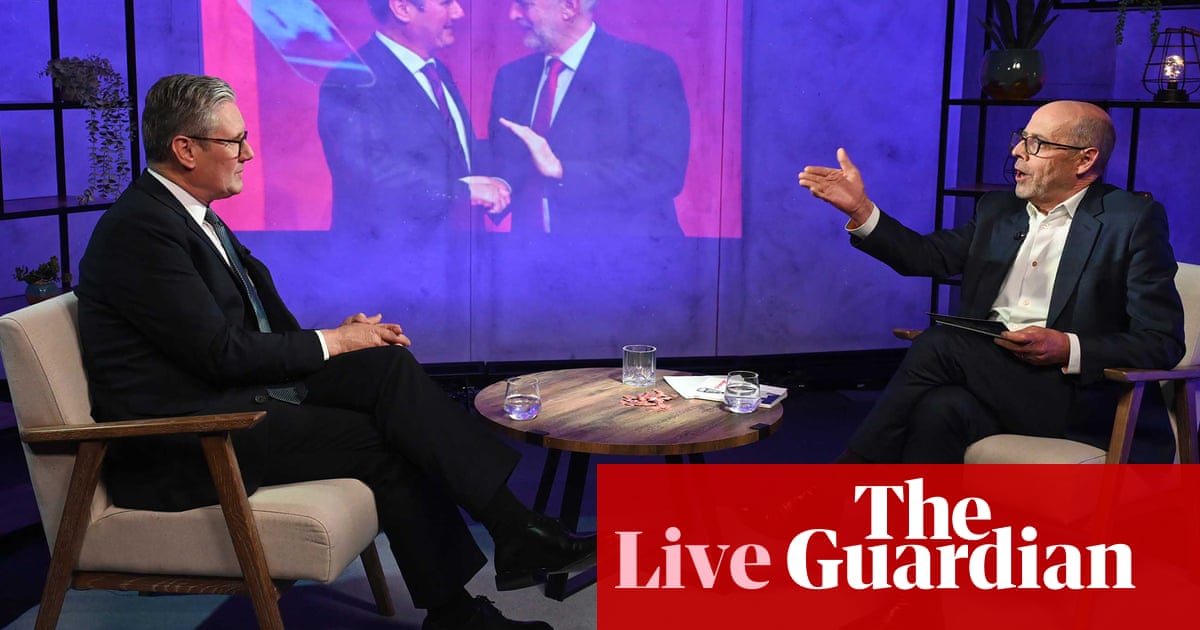 General election live: Starmer tells Nick Robinson he is ‘not complacent’ about becoming PM – as it