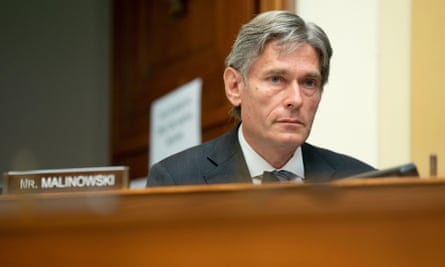 United States Representative Tom Malinowski (Democrat of New Jersey), speaks during a hearing in Washington. The hearing is investigating the firing of Steve Linick.