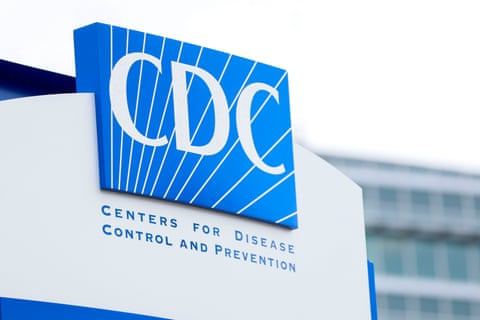 a sign reads 'CDC Centers for Disease Control and Prevention'