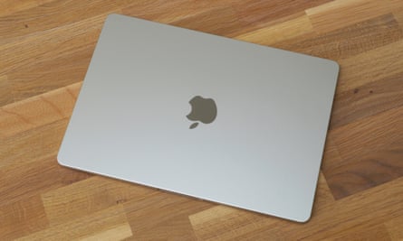 The lid of the Apple 13in MacBook Air M3.