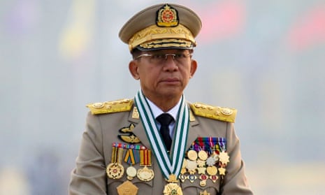 Myanmar's junta chief, Min Aung Hlaing.