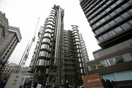 The Lloyd’s building in the City of London, ‘a vertical symphony of polished stainless steel’, designed by Richard Rogers, who placed the service cores outside the building, giving a chance to revel in the sculptural forms of staircases, glass lifts and toilet pods on the facade.