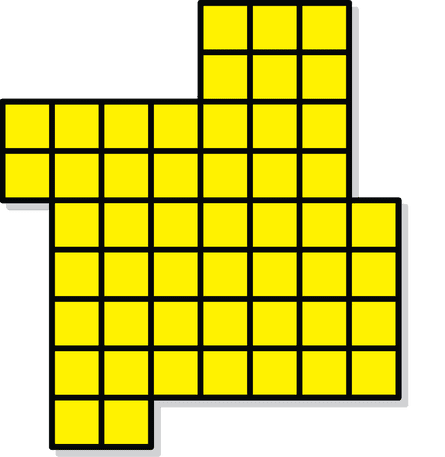 Puzzle composé de carrés jaunes