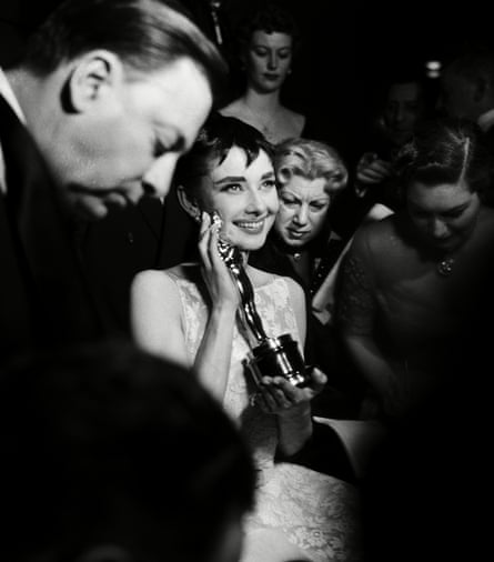 Audrey Hepburn at the 26th annual Academy Awards, in 1954.