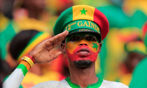 Africa Cup of Nations - Final - Senegal v EgyptSoccer Football - Africa Cup of Nations - Final - Senegal v Egypt - Olembe Stadium, Yaounde, Cameroon - February 6, 2022 Senegal fan inside the stadium before the match REUTERS/Thaier Al-Sudani