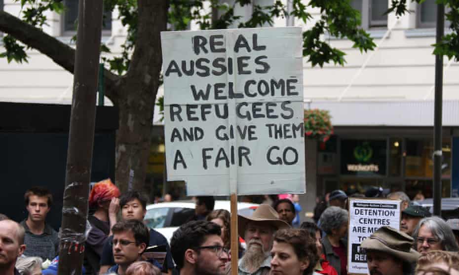 ‘The message, ‘real Australians say welcome’, places emphasis on the Australian mythology of the ‘fair go’.’
